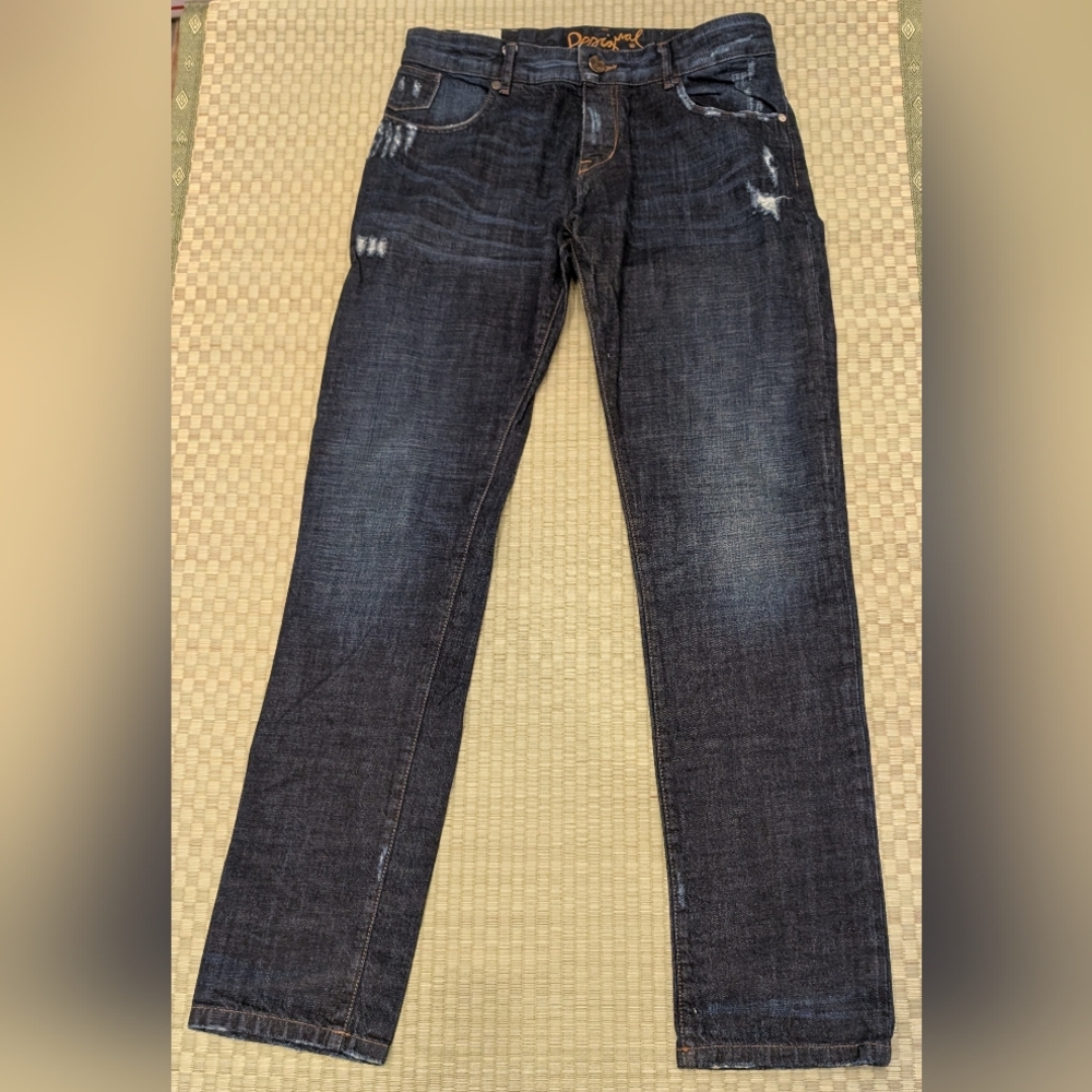 Desigual Multi Denim Distressed Jeans Men's Size 34 x 34 Made in Morocco